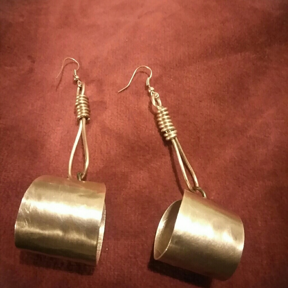 Copper bell bottom earrings